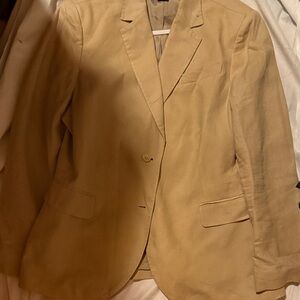 91-Brooks Brothers Women’s Beige Linen Blazer